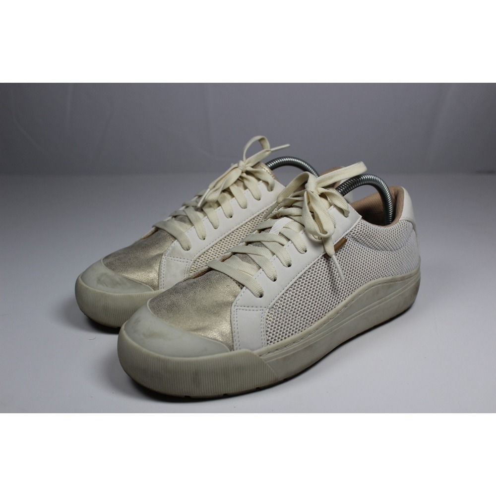 Dr. Scholl's Time Off Womens US 10 M Shoes Off White-Gold Platform Sneakers